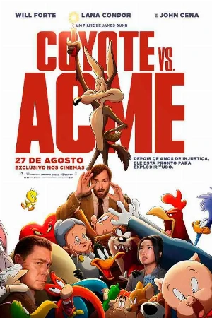 capa do filme Coyote Vs. Acme que está em exibição no cinema em maringá