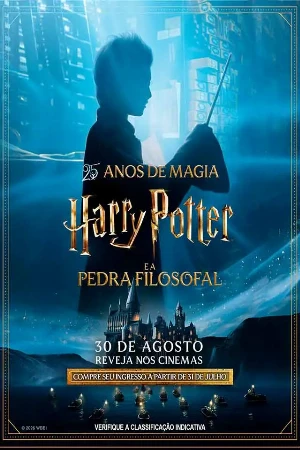 capa do filme Harry Potter E A Pedra Filosofal (Relançamento) que está em exibição no cinema em maringá