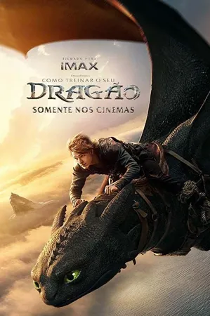 capa do filme Como Treinar o Seu Dragão que está em exibição no cinema em maringá