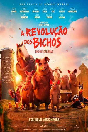 capa do filme A Revolução Dos Bichos que está em exibição no cinema em maringá