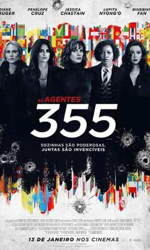 capa do filme As Agentes 355 que está em exibição no cinema em maringá