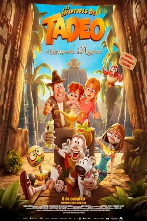 capa do filme As Aventuras De Tadeo E A Lâmpada Mágica que está em exibição no cinema em maringá