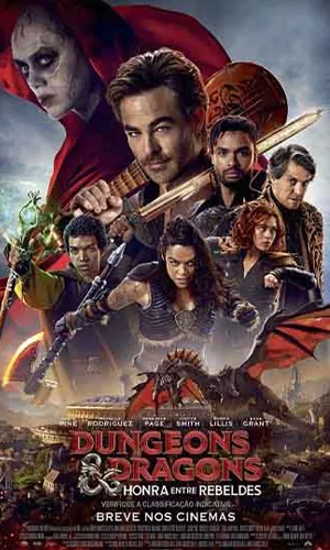 capa do filme Dungeons & Dragons - Honra Entre Rebeldes que está em exibição no cinema em maringá