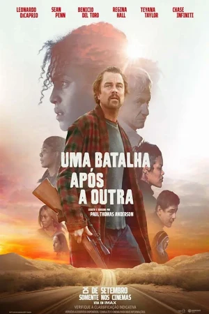 capa do filme Uma Batalha Após A Outra que está em exibição no cinema em maringá