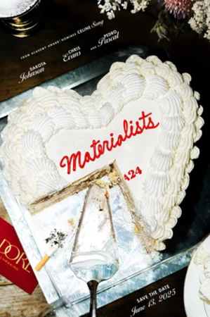 capa do filme Amores Materialistas que está em exibição no cinema em maringá