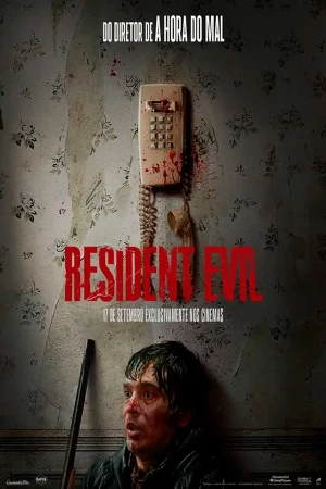 capa do filme Resident Evil que está em exibição no cinema em maringá