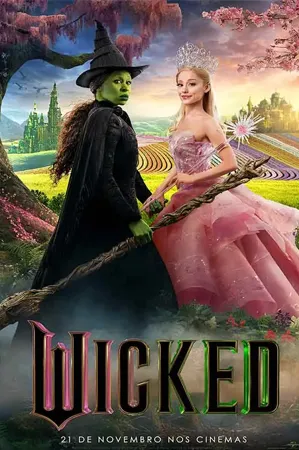 capa do filme Wicked que está em exibição no cinema em maringá