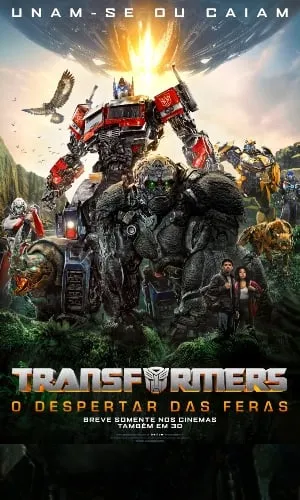 capa do filme Transformers: O Despertar das Feras que está em exibição no cinema em maringá