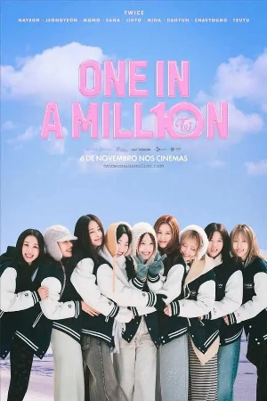 capa do filme Twice: One In A Million que está em exibição no cinema em maringá