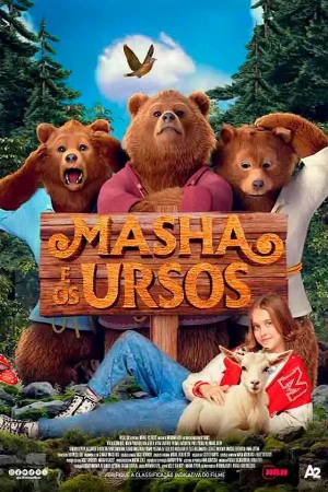capa do filme Masha E Os Ursos que está em exibição no cinema em maringá