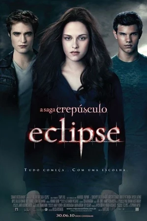 capa do filme A Saga Crepúsculo: Eclipse (Relançamento) que está em exibição no cinema em maringá