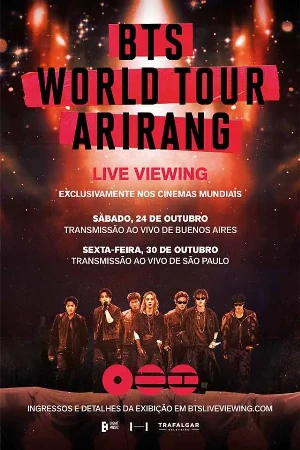 capa do filme BTS World Tour 'Arirang' In São Paulo: Live Viewing que está em exibição no cinema em maringá