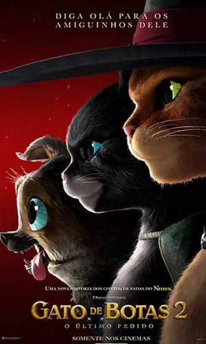 capa do filme Gato de Botas 2: O Último Pedido que está em exibição no cinema em maringá