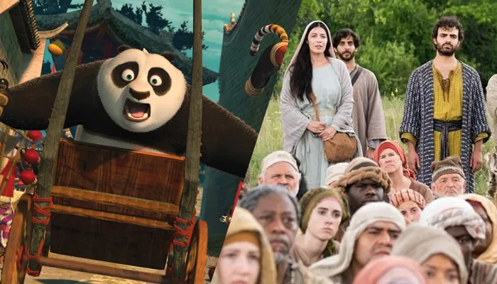 Os filmes 'Kung Fu Panda 4' e 'The Chosen - Os Escolhidos' chegam aos cinemas de Maringá.