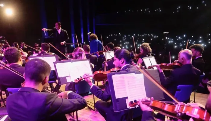 Apresentação da Orquestra Filarmônica Unicesumar em Maringá.