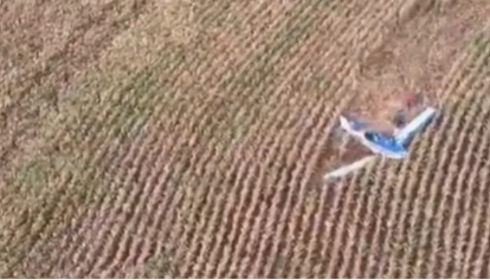 Aeronave de pequeno porte cai em área rural de Marialva